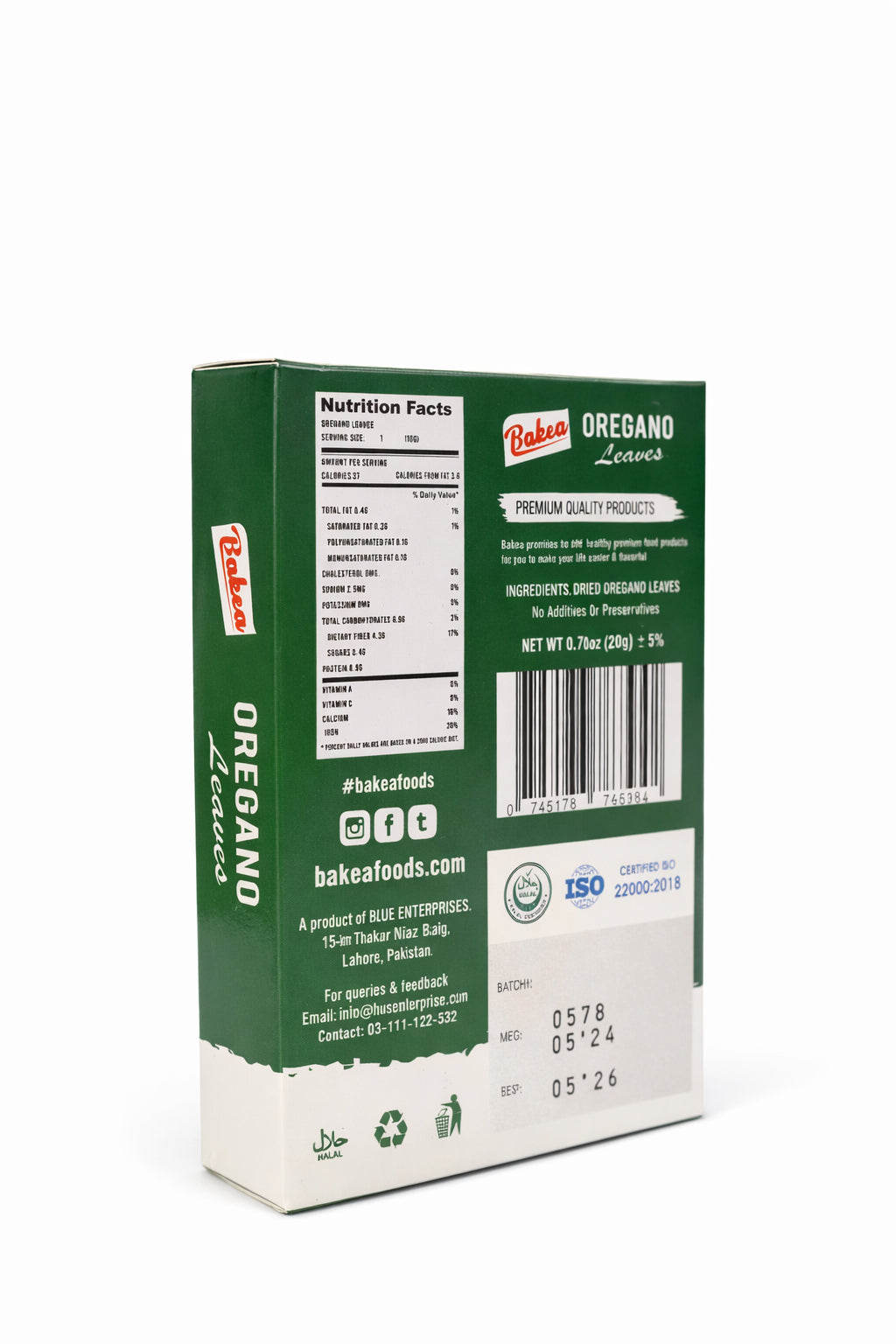 BAKEA OREGANO LEAVES BOX