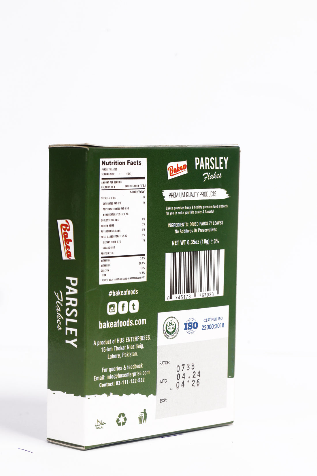BAKEA PARSLEY FLAKES BOX