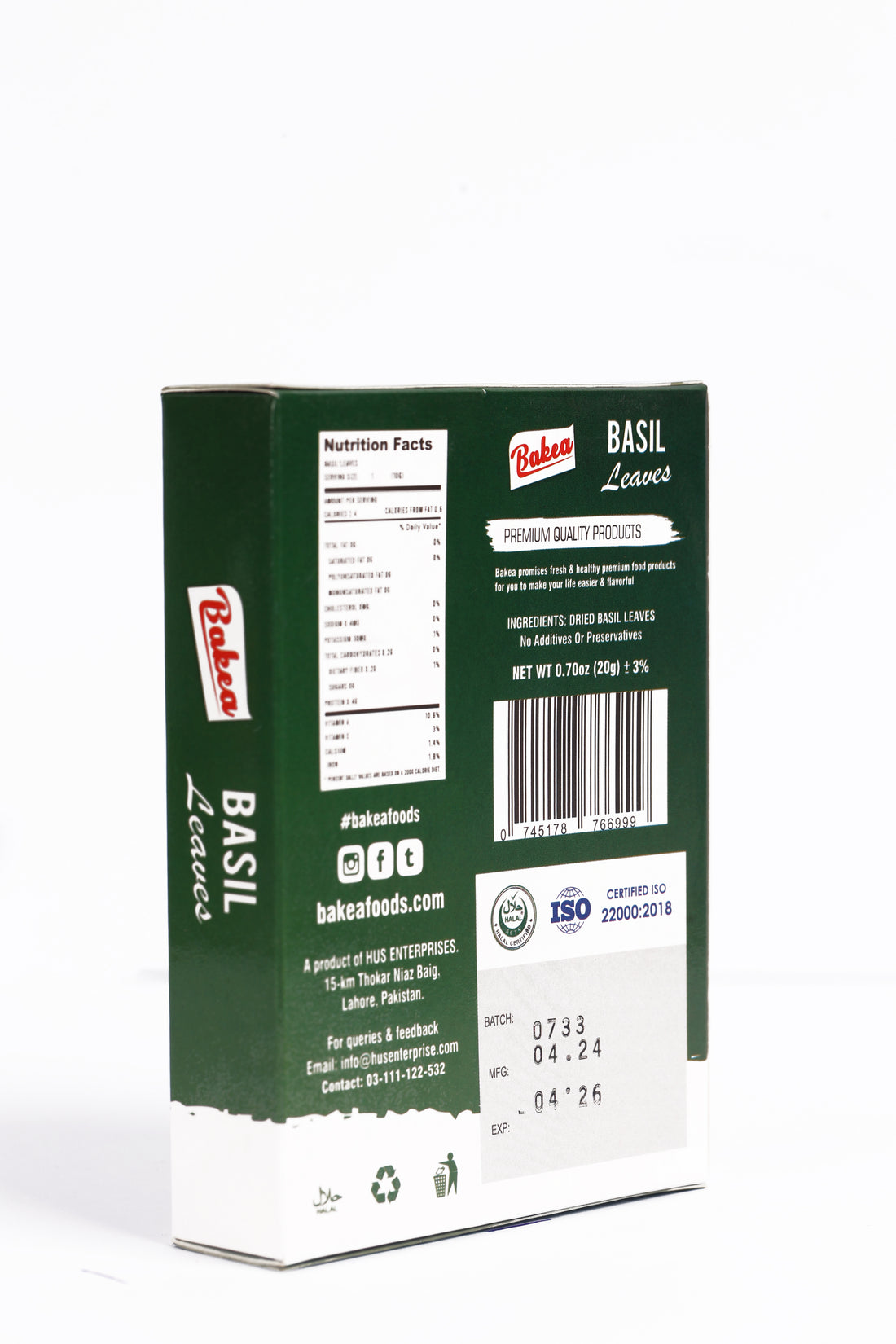 BAKEA BASIL LEAVES BOX